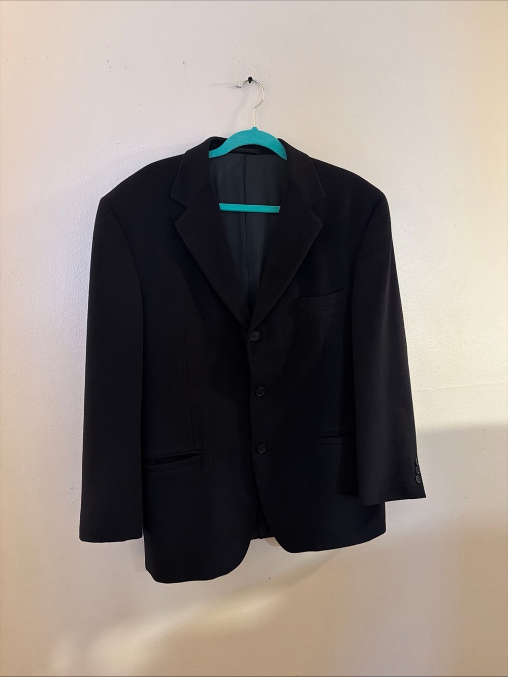 Vintage V2 by Versace Wool Blazer Mens Size 41 R Designer Classic Black